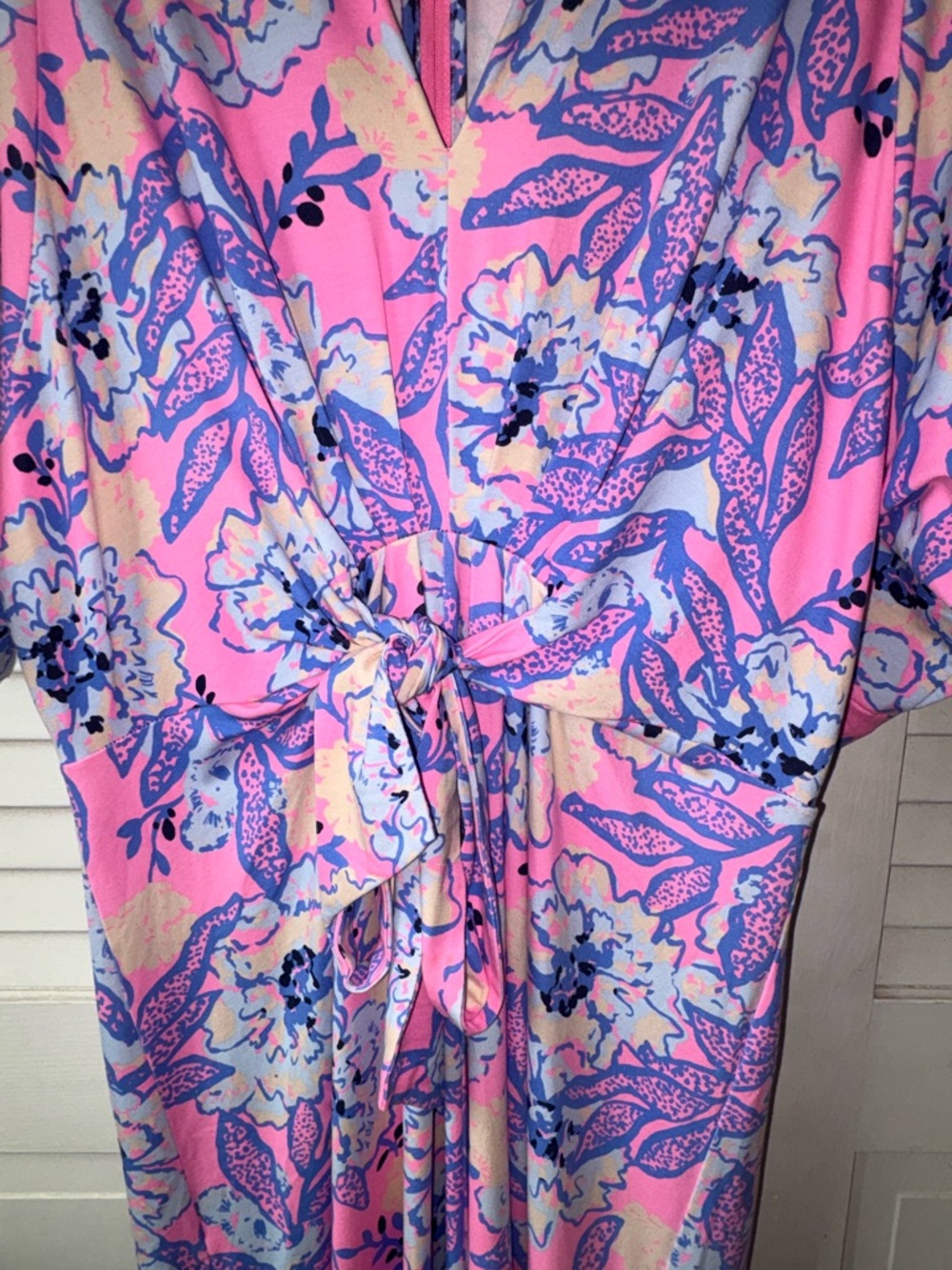 Lilly Pulitzer Wisteria Maxi Dress Size 16 Totally Koalafied Pink Blue Floral - Picture 4 of 7